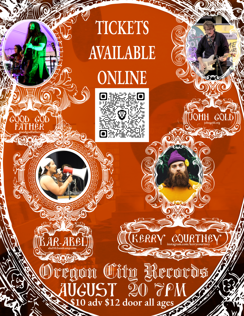 Press Release - New Concert Date - August 20 Oregon City Records with John Gold and BarAbel