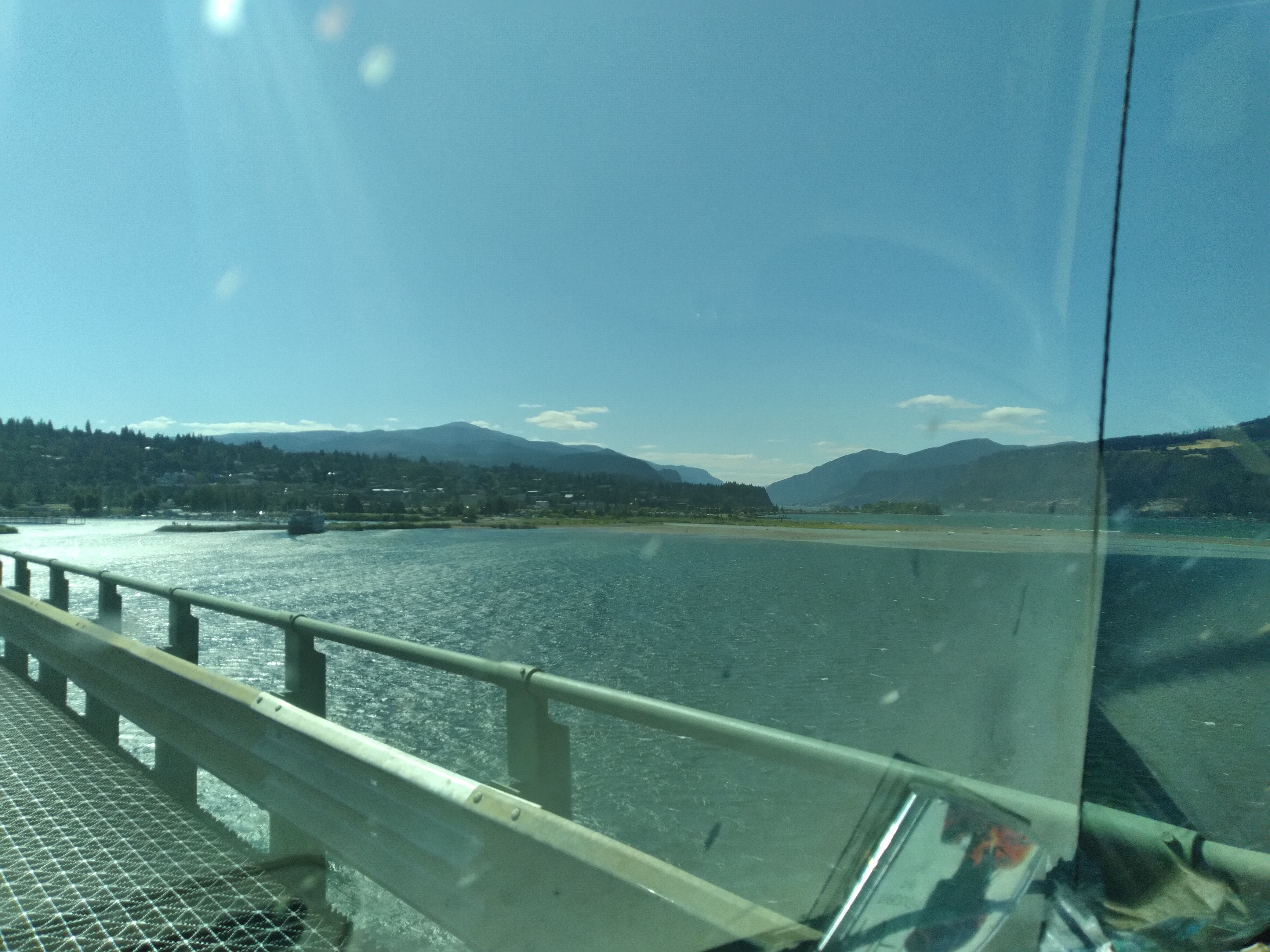 across the bridge